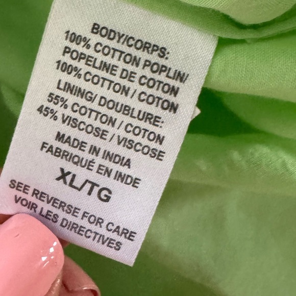 Cami Nyc Carolina Dress Neo Mint cotton poplin mini long sleeve XL new - Picture 14 of 16